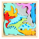 Puzzle Montessori en bois naturel SmartPuzzle, éducatif pour l'éveil des tout-petits, facilitant la reconnaissance des formes et des couleurs.