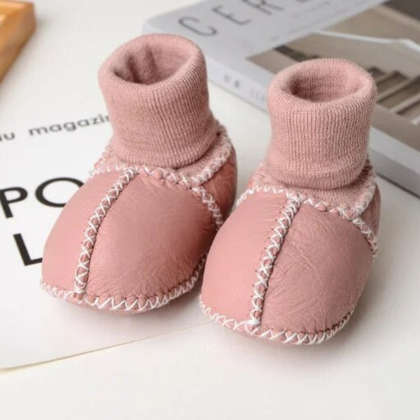 WintyShoes™ Chaussures d'hiver en cuir et laine pour bébé